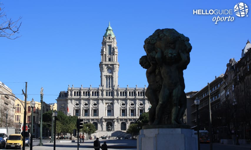 En el centro de Porto