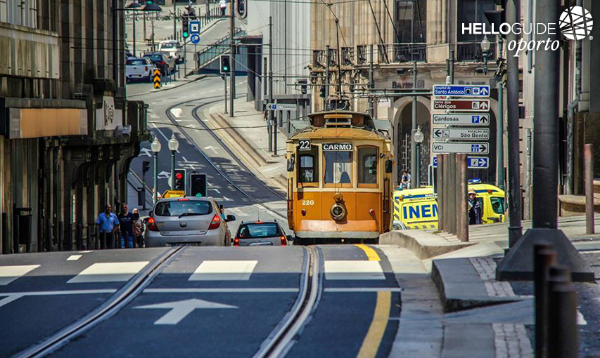 Tram nella città di Oporto